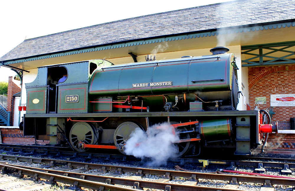 Mardy Monster Steam Train at Elsecar Heritage Railway, South Yorkshire